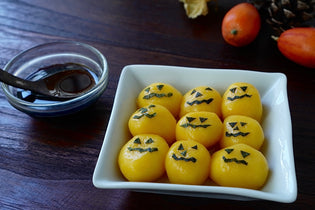  【レシピ】ハロウィンかぼちゃ白玉